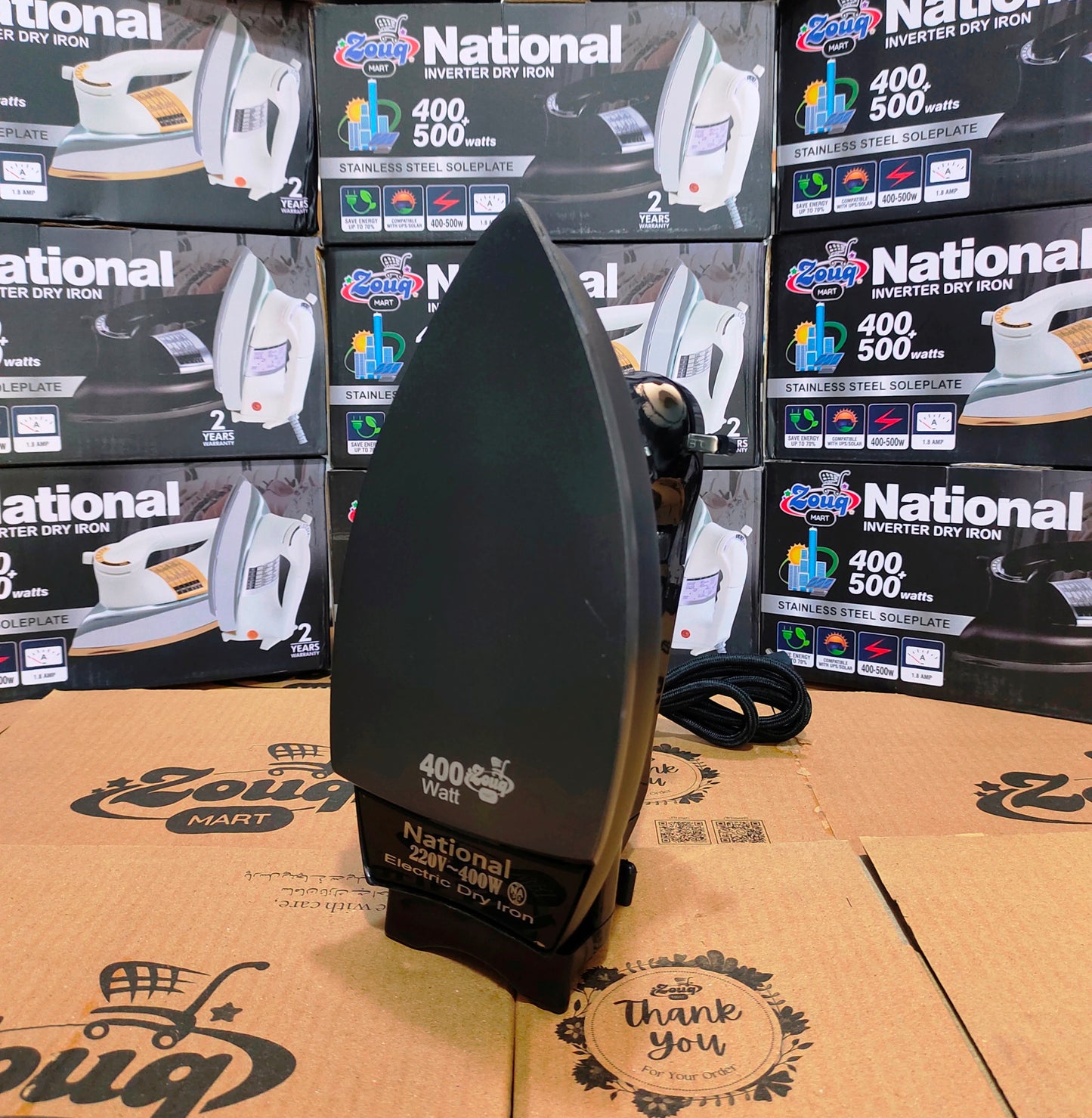 Inverter iron 400-500 watt 2.2amp energy consumption, 1 year warranty, heavy weight