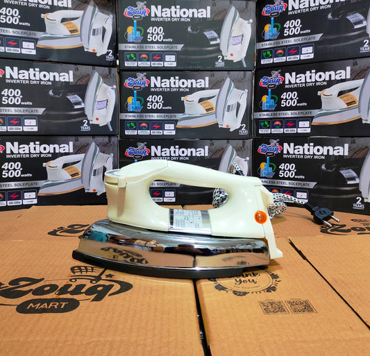 Inverter iron 400-500 watt 2.2amp energy consumption, 1 year warranty, heavy weight