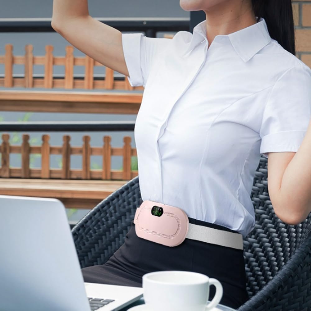 Zouq Mart Smart Period Heating Belt – Heat + Vibration Massage for Cramp Relief