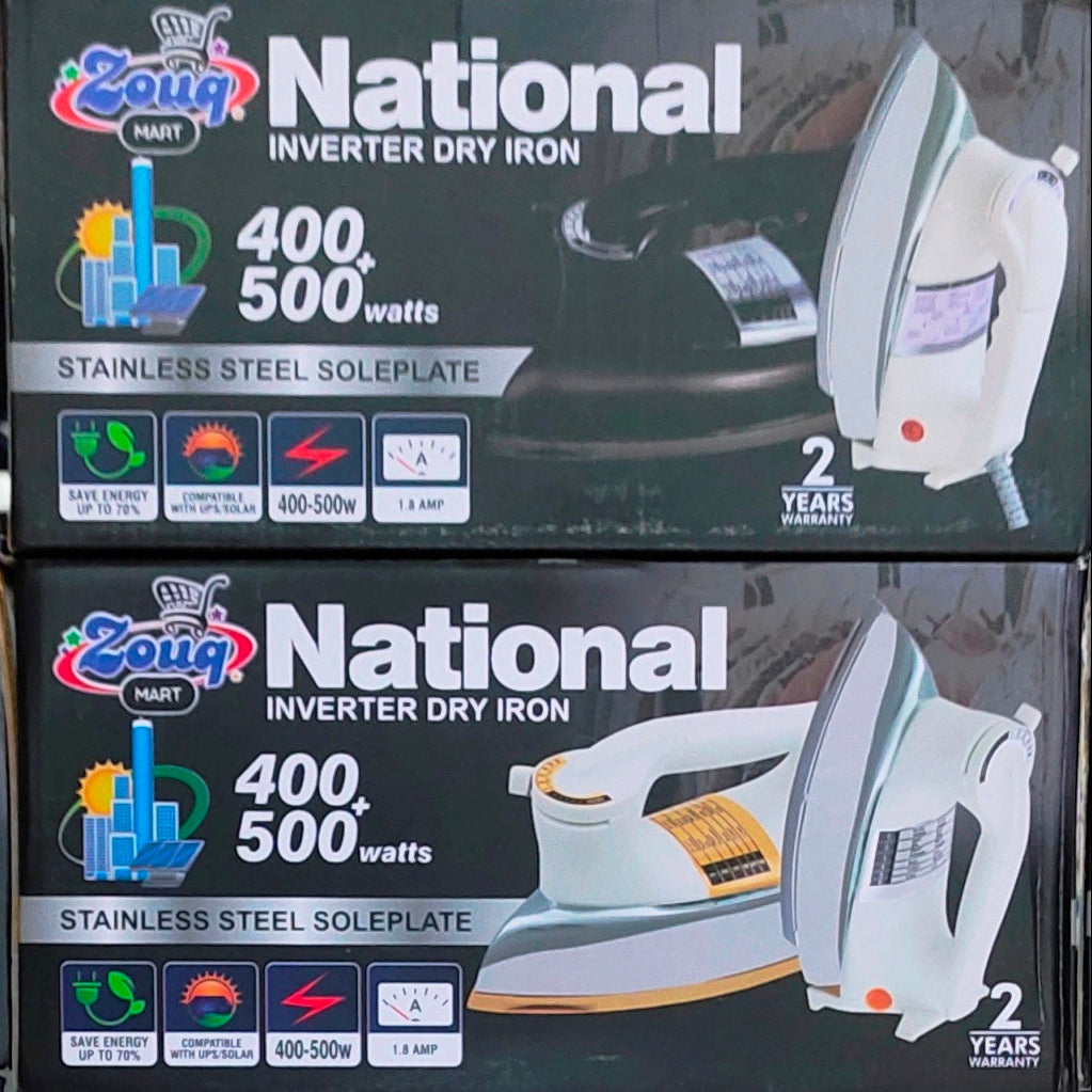 Inverter iron 400-500 watt 2.2amp energy consumption, 1 year warranty, heavy weight