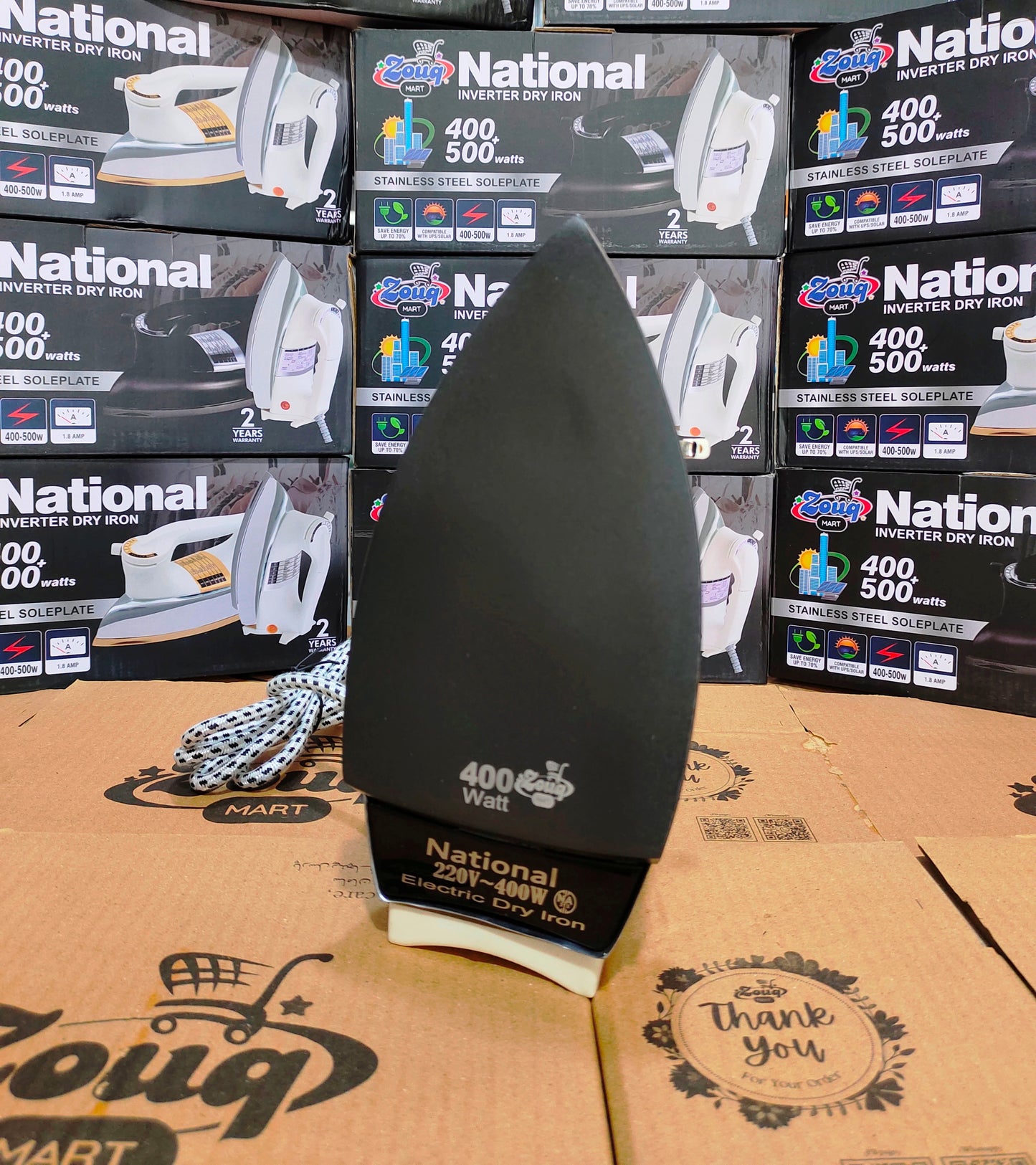 Inverter iron 400-500 watt 2.2amp energy consumption, 1 year warranty, heavy weight