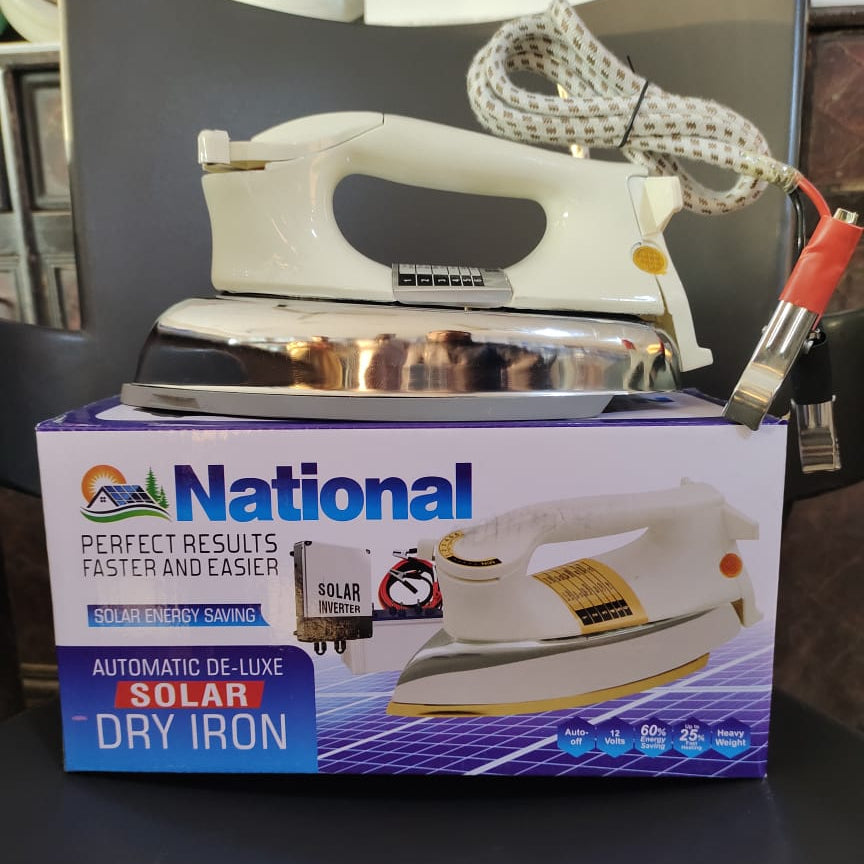 12 Volt dry Iron heavy weight , Solar Iron, Energy saver iron, Solar Plate iron