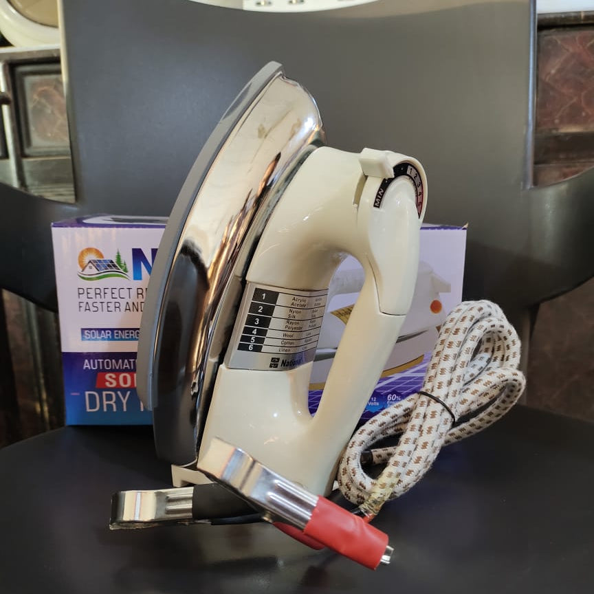 12 Volt dry Iron heavy weight , Solar Iron, Energy saver iron, Solar Plate iron