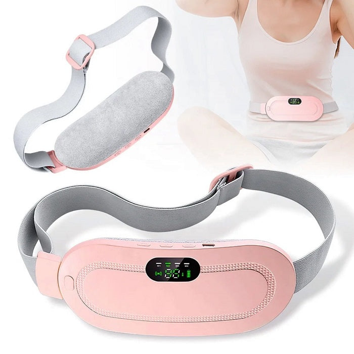 Zouq Mart Smart Period Heating Belt – Heat + Vibration Massage for Cramp Relief